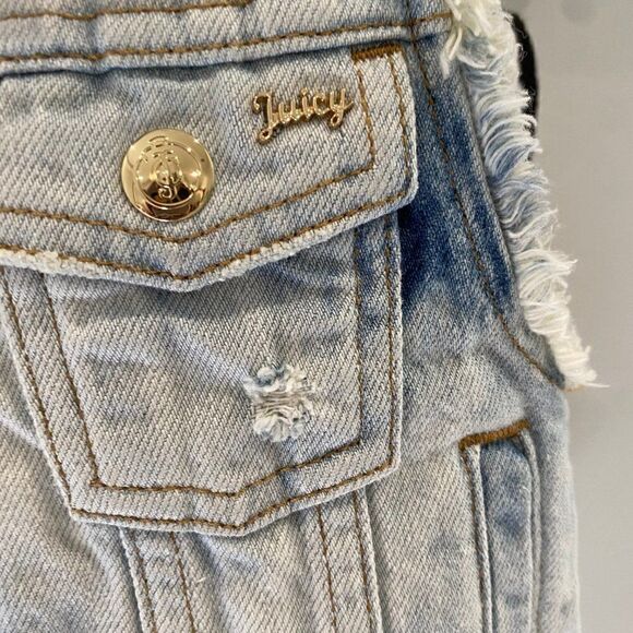 Juicy Couture NWT Denim Tie Dye Vest - Picture 7 of 11